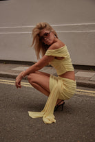 The Oaky Belt Wrap Skirt - Limon